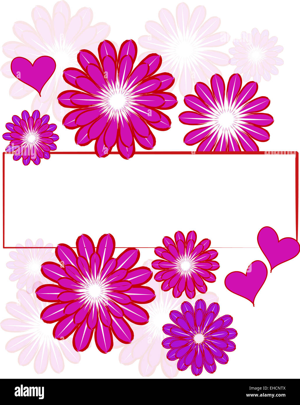 Floral frame template Stock Photo Alamy