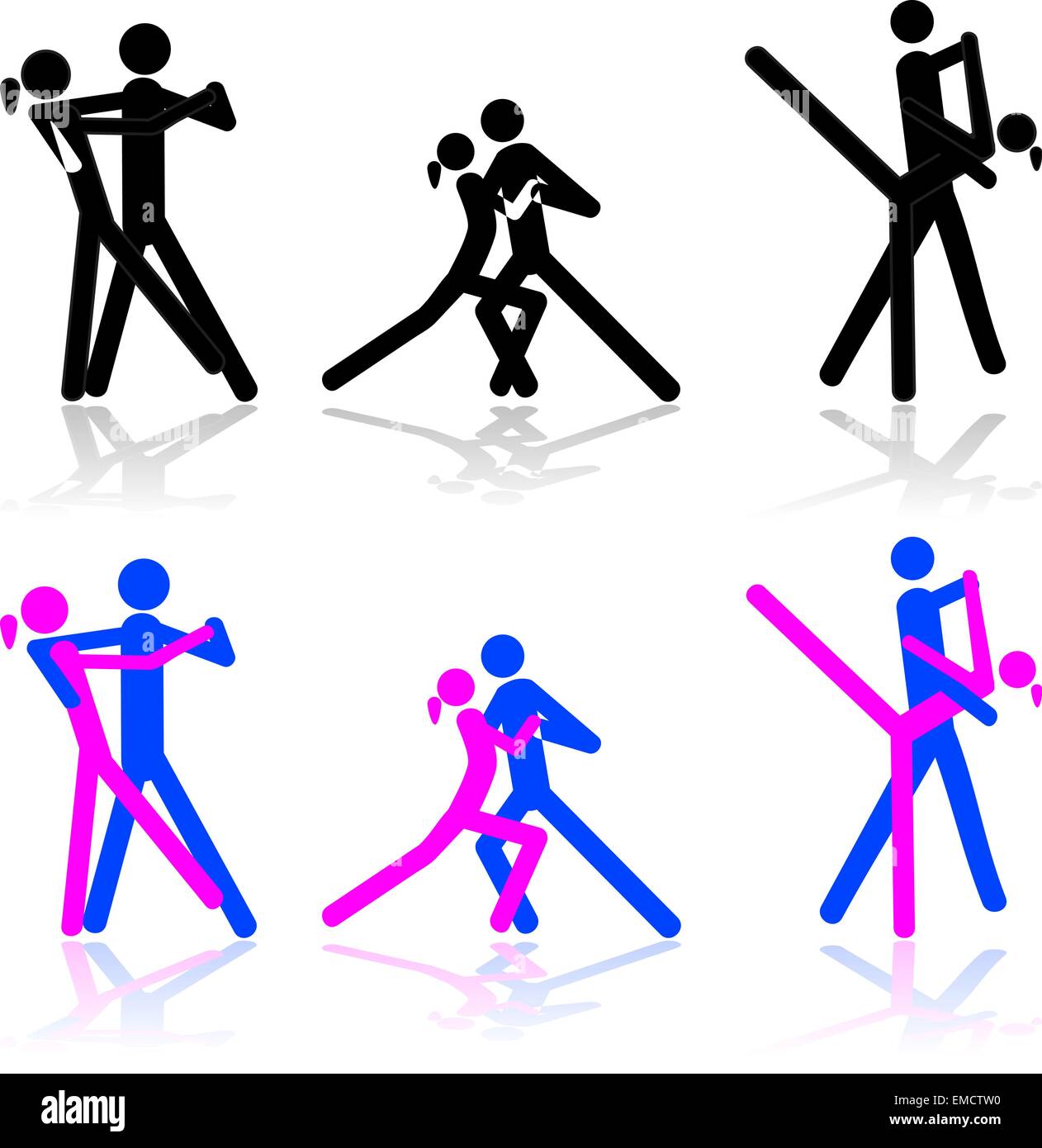 Stick Figure Illustration Dancing High Resolution Stock Photography and