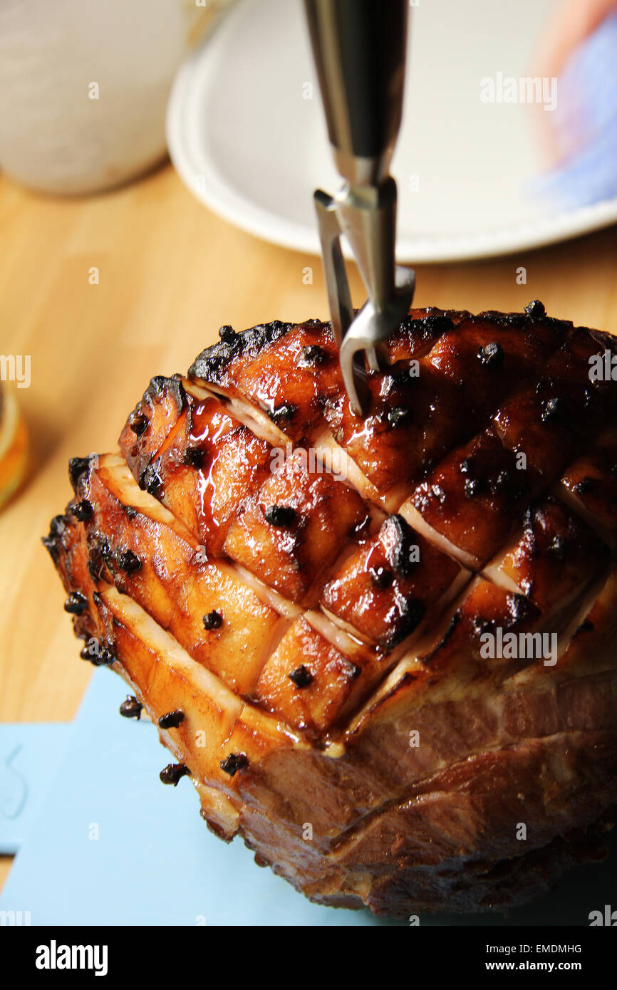 Roast gammon Stock Photo Alamy