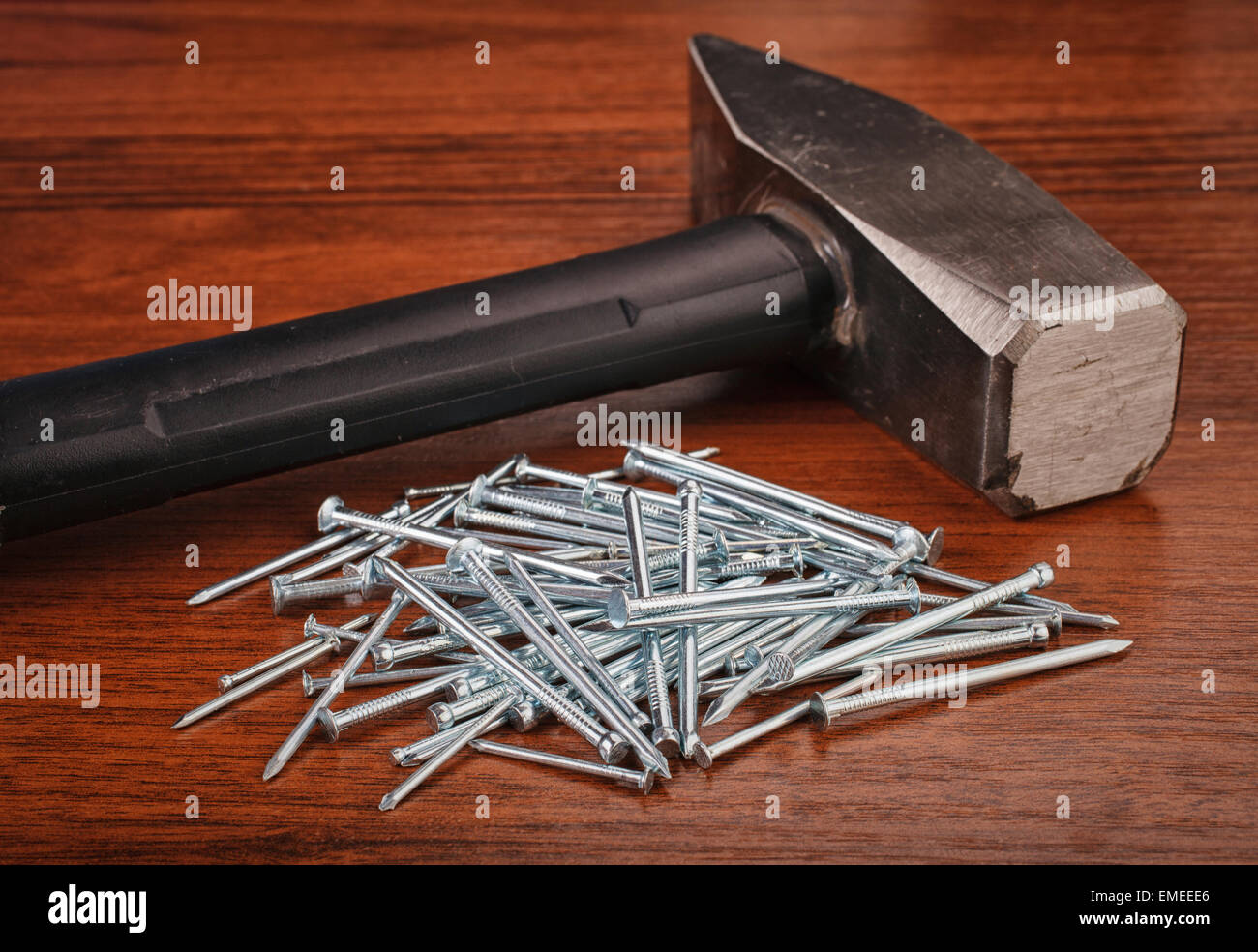Hammer and nails Stock Photo Alamy