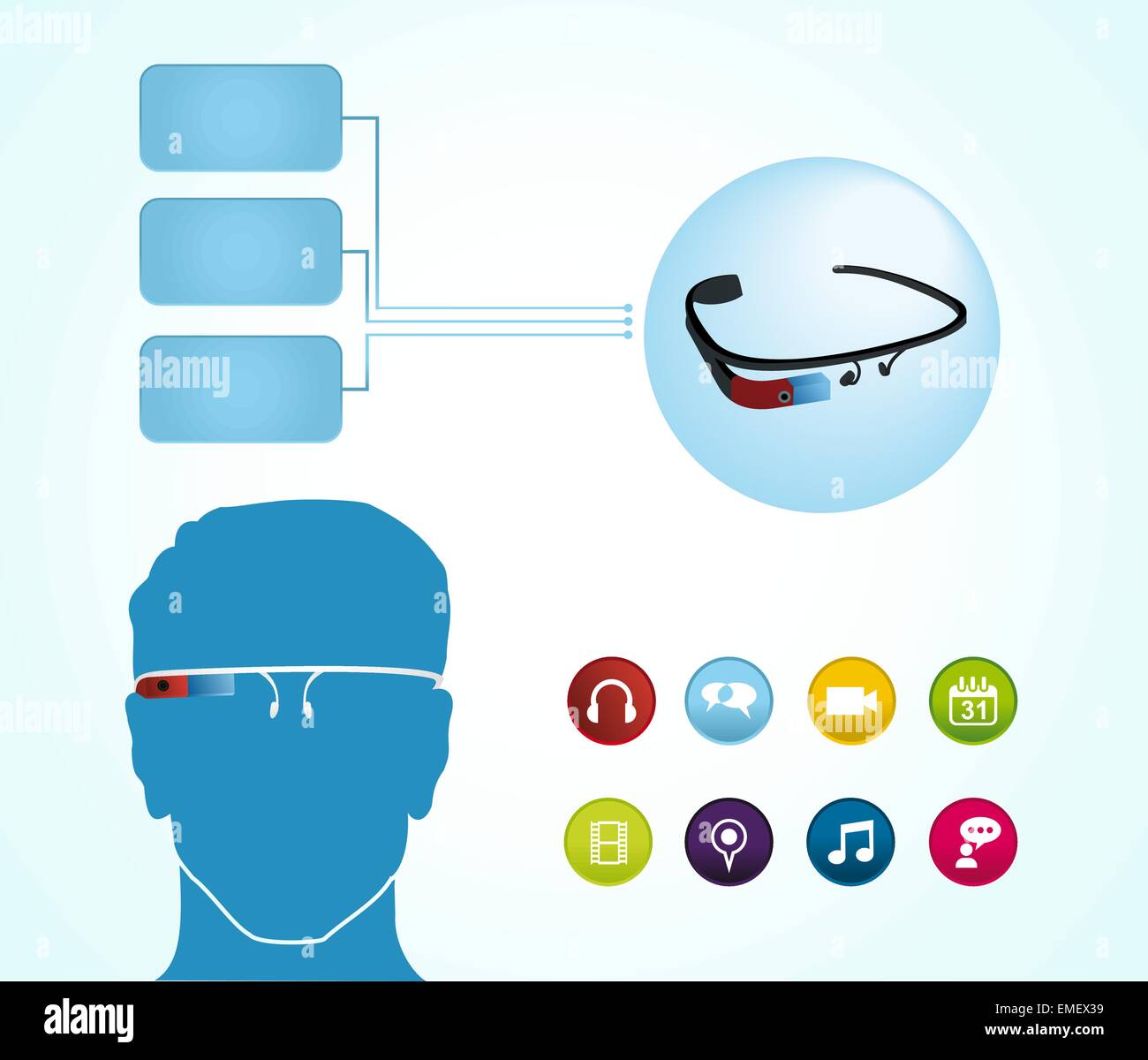 Smart glasses apps Stock Vector Image & Art Alamy