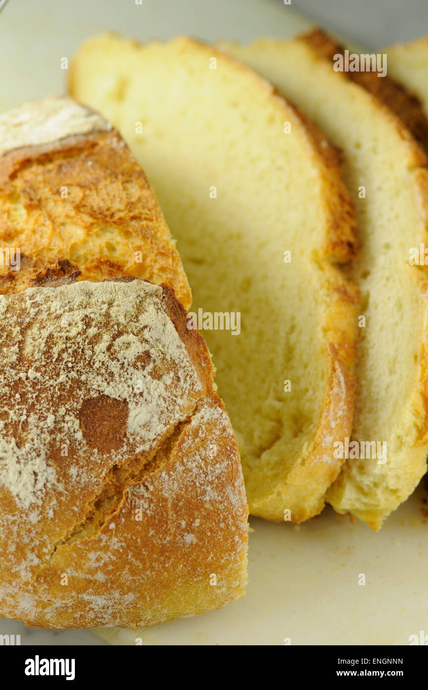 Italian Bread Loaf, Slice Stock Photo Alamy