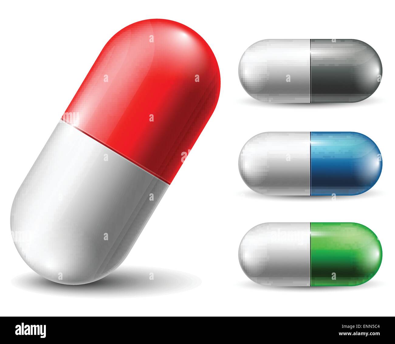 Blue and white capsule Stock Vector Images Alamy