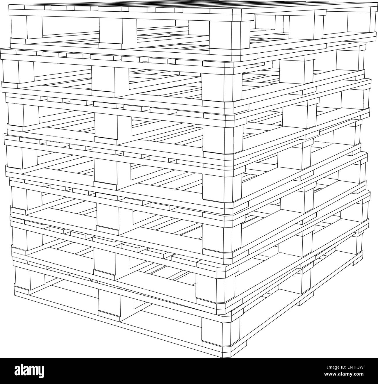 Stack of pallets Stock Vector Image & Art Alamy