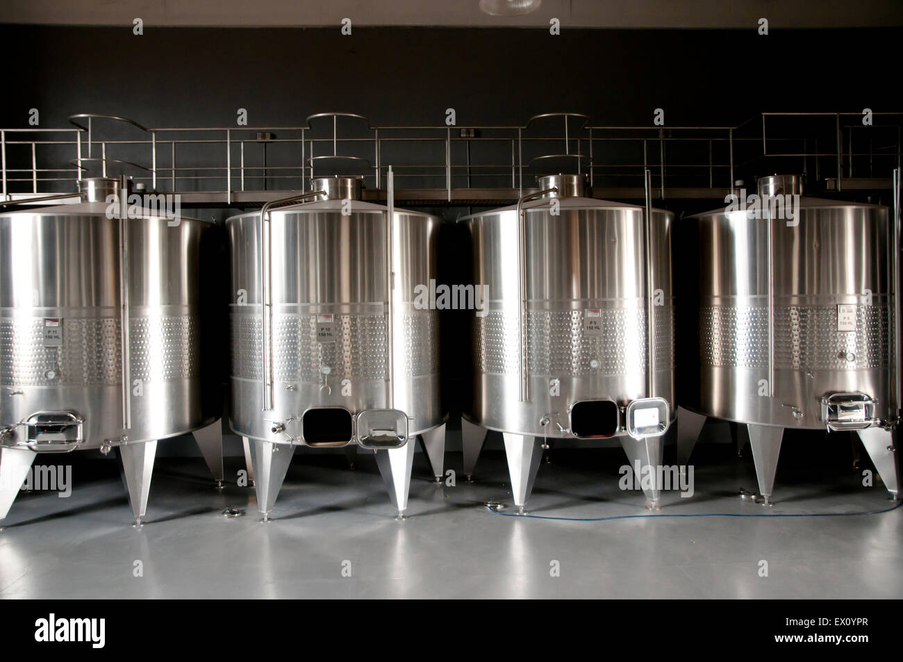 Wine Tanks Stock Photo Alamy