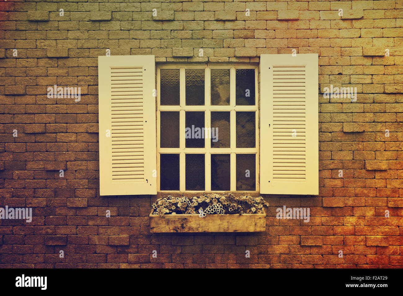 Window with flower pots Stock Photo Alamy