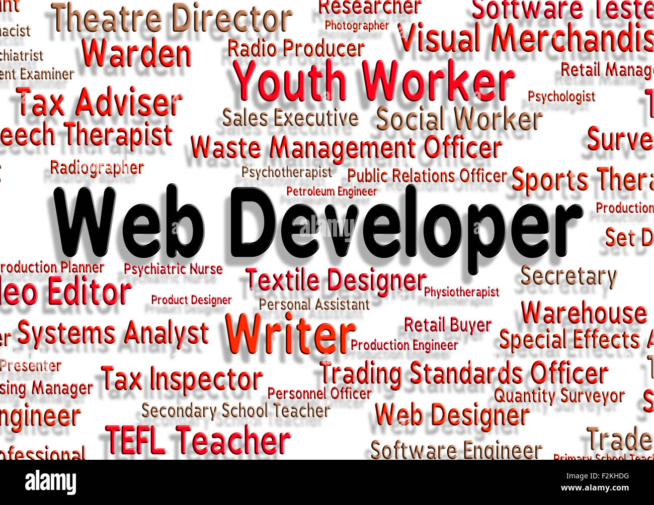  Developer Meaning Develops Text And Career Stock Photo Alamy