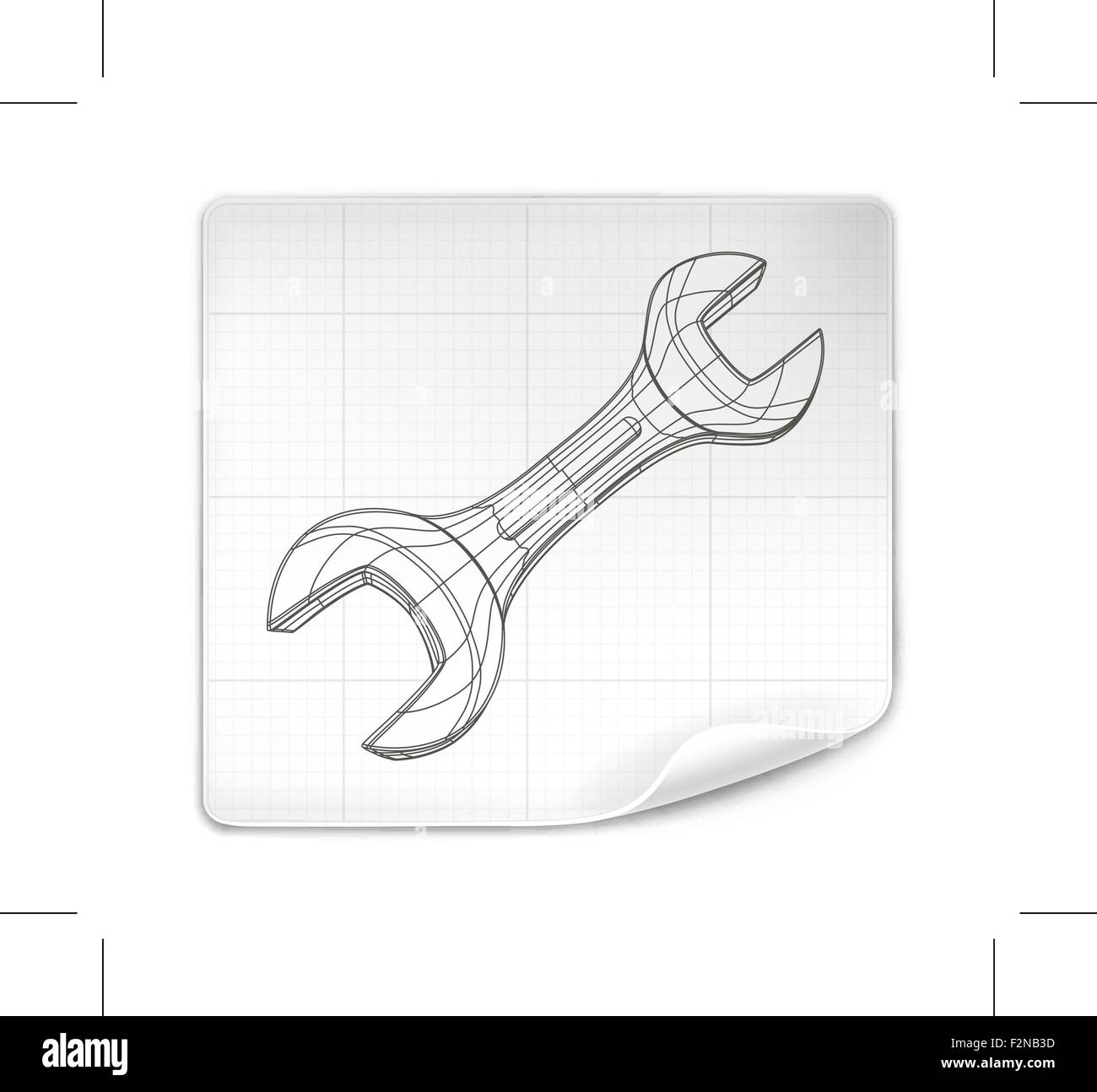 Wrench drawing, vector Stock Vector Image & Art Alamy