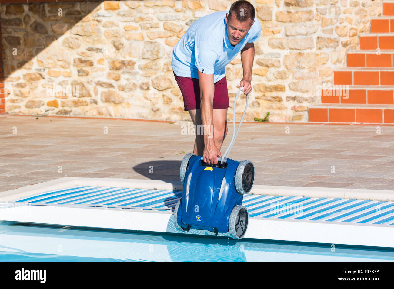 Pool vacuum robot Stock Photo Alamy