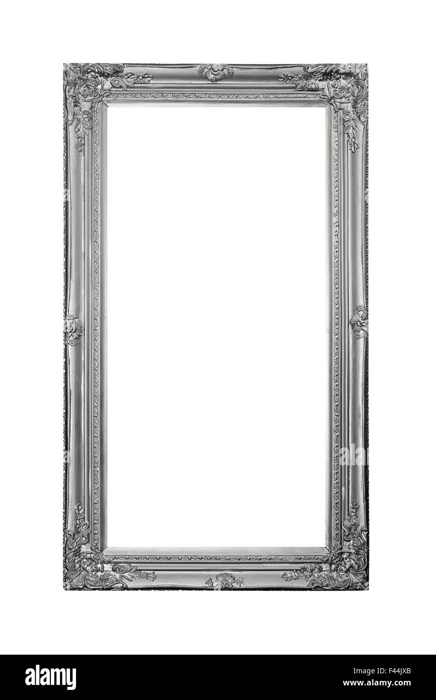 Silver antique picture frame Cut Out Stock Images & Pictures Alamy