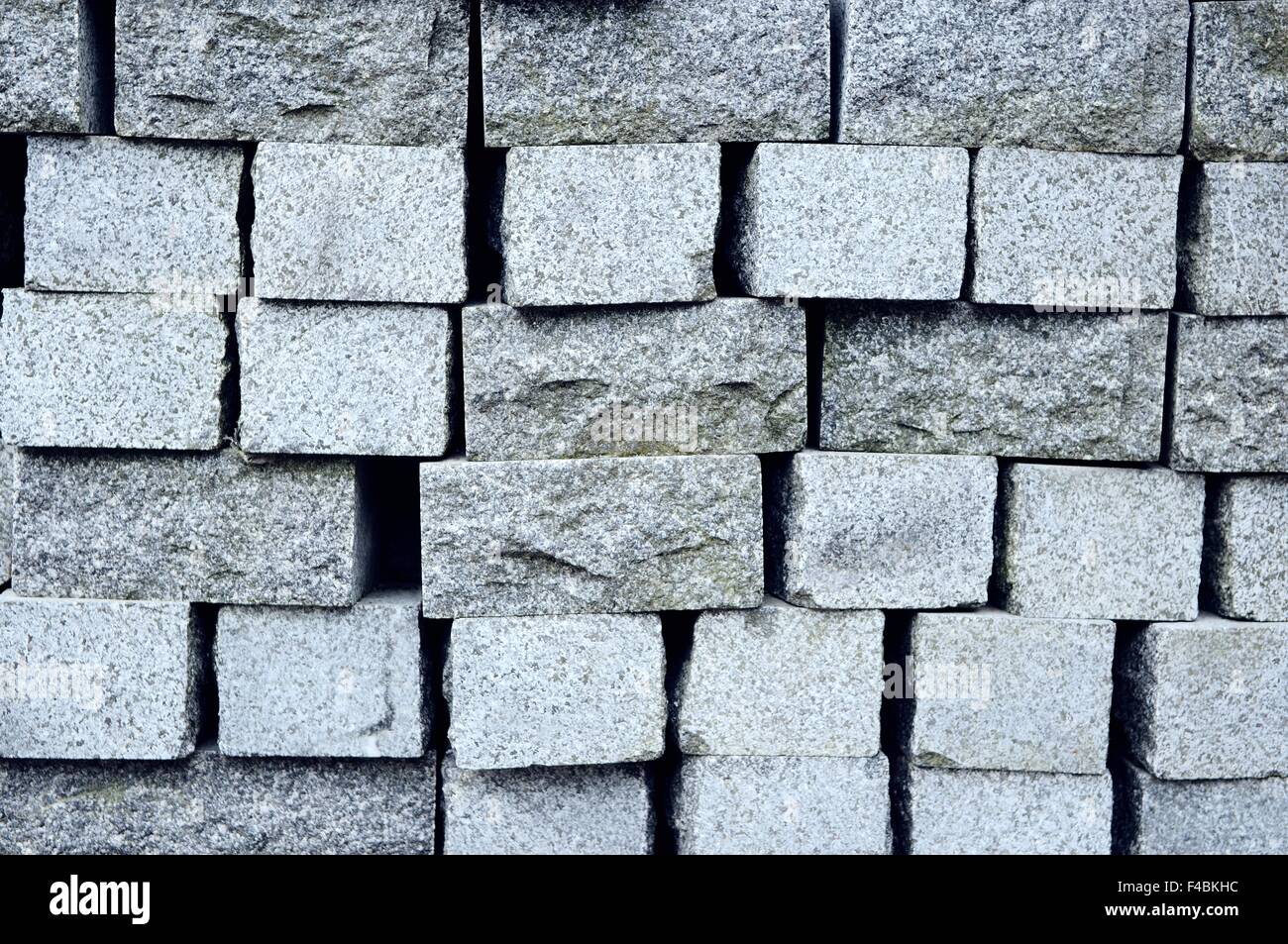 Layered granite facing bricks Stock Photo Alamy