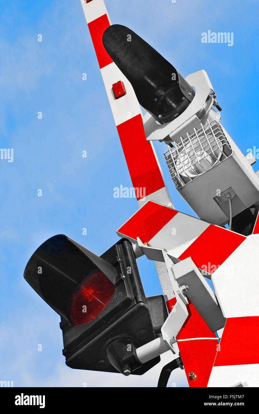 train warning lights Stock Photo - Alamy