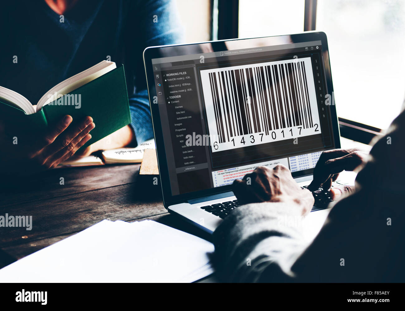 Bar Code Encryption Interface Coding Concept Stock Photo Alamy