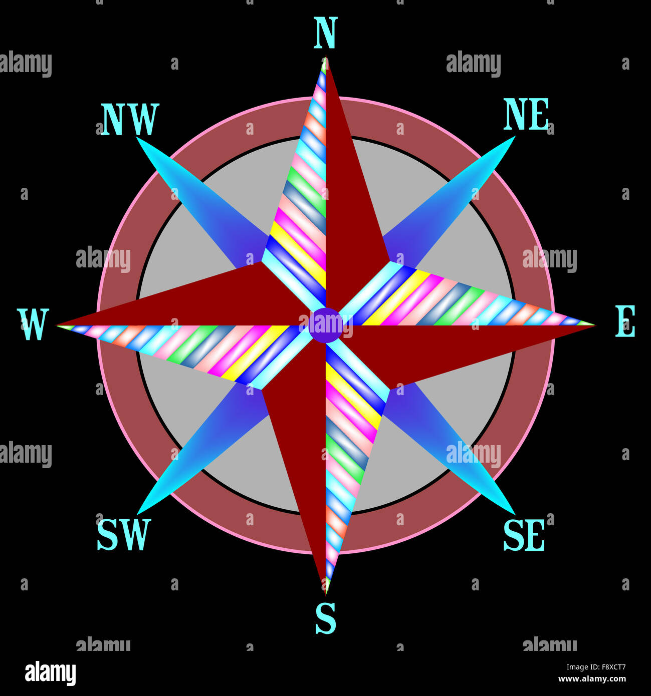 wind rose 4 Stock Photo Alamy