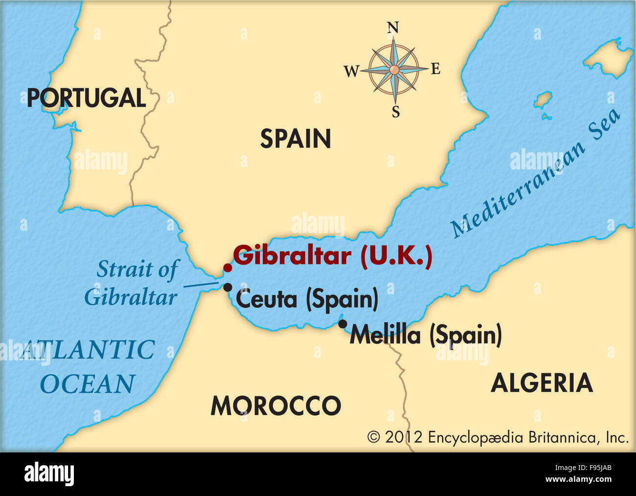 Gibraltar maps cartography geography gibraltar hires stock photography