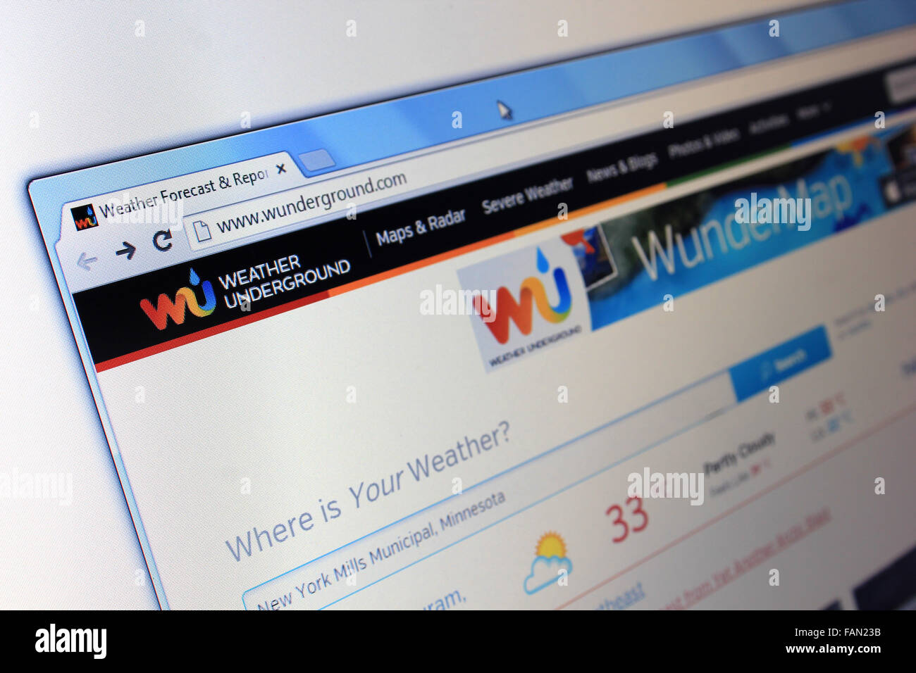 Wunderground Weather Underground Online Hi Res Stock Photography And