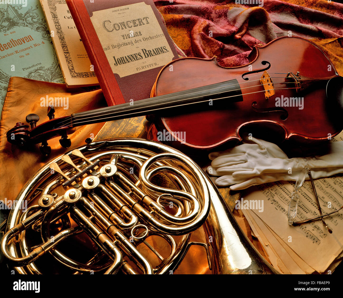 Classical Symphony concert instruments Stock Photo Alamy