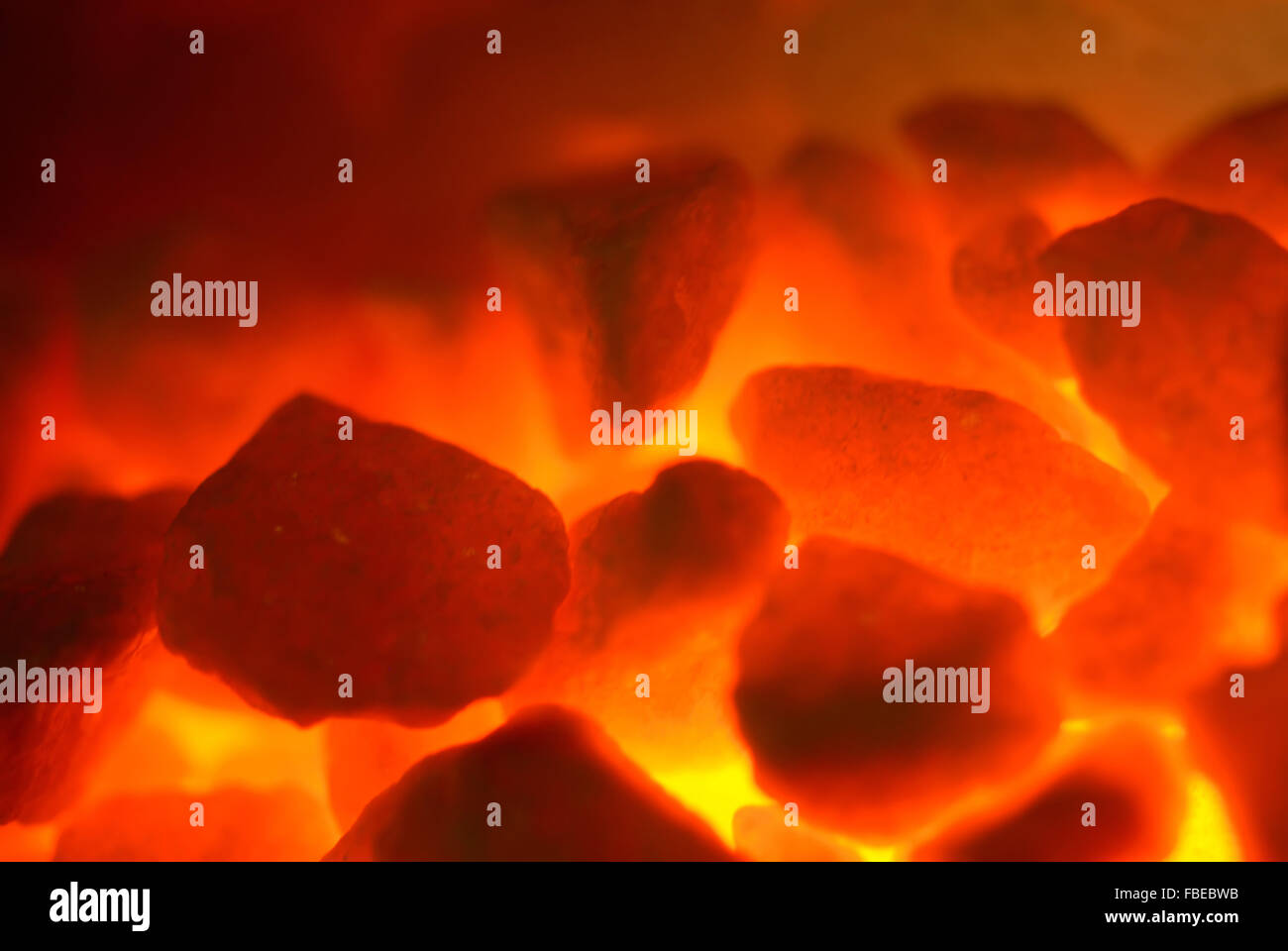 Solid Fuel Fire / Coal fire Stock Photo Alamy