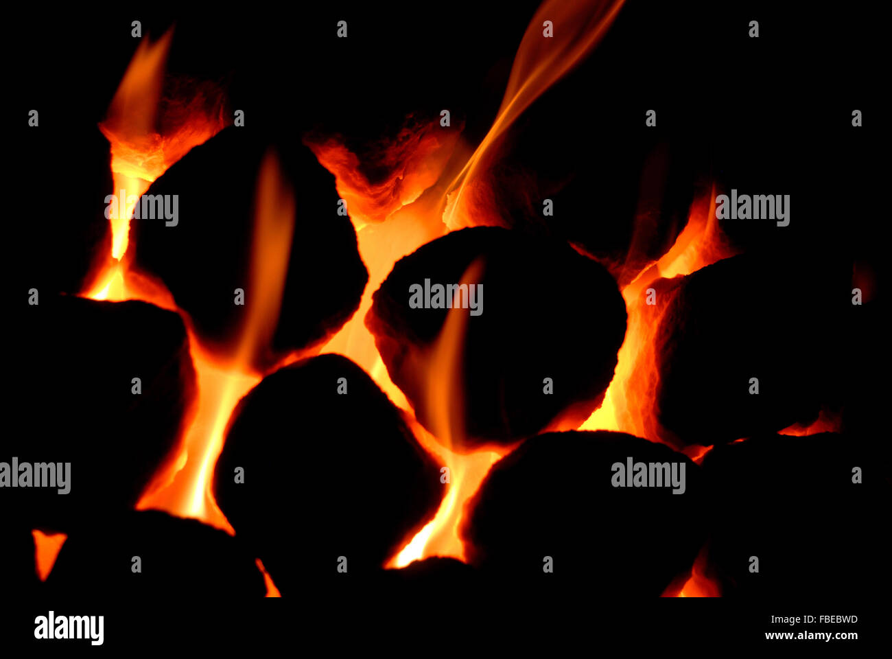 Solid Fuel Fire / Coal fire Stock Photo Alamy