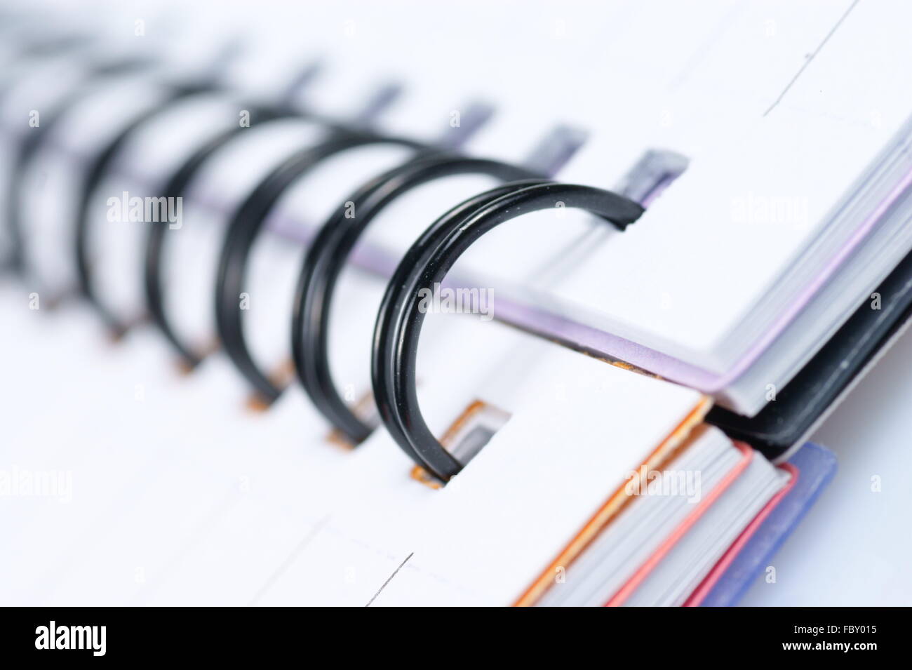 Notebook, spiral notepad macro Stock Photo Alamy