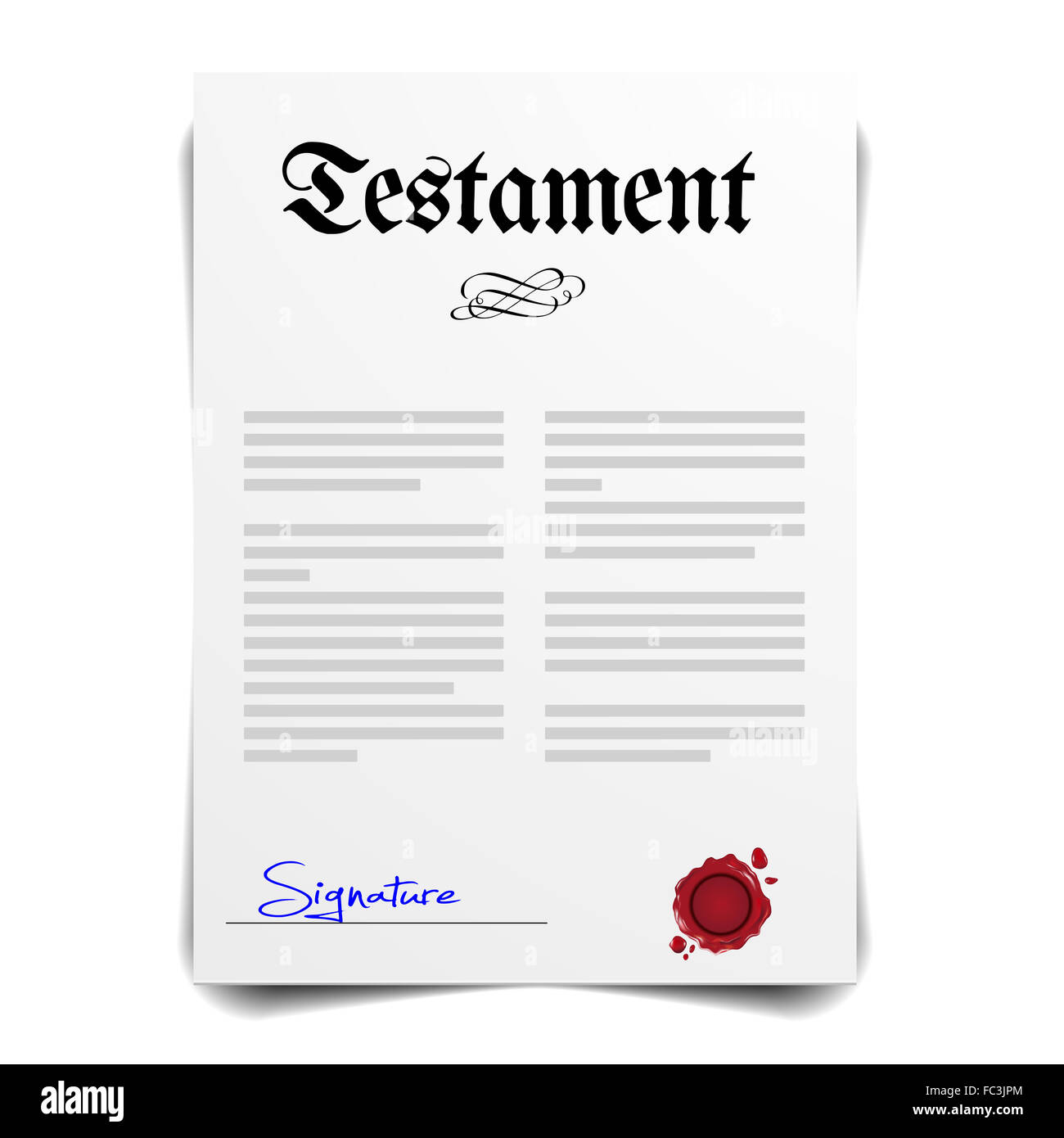 Testament_01 hires stock photography and images Alamy