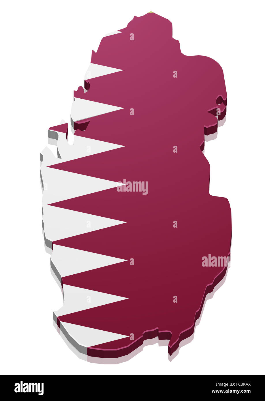 Qatar map 3d hires stock photography and images Alamy