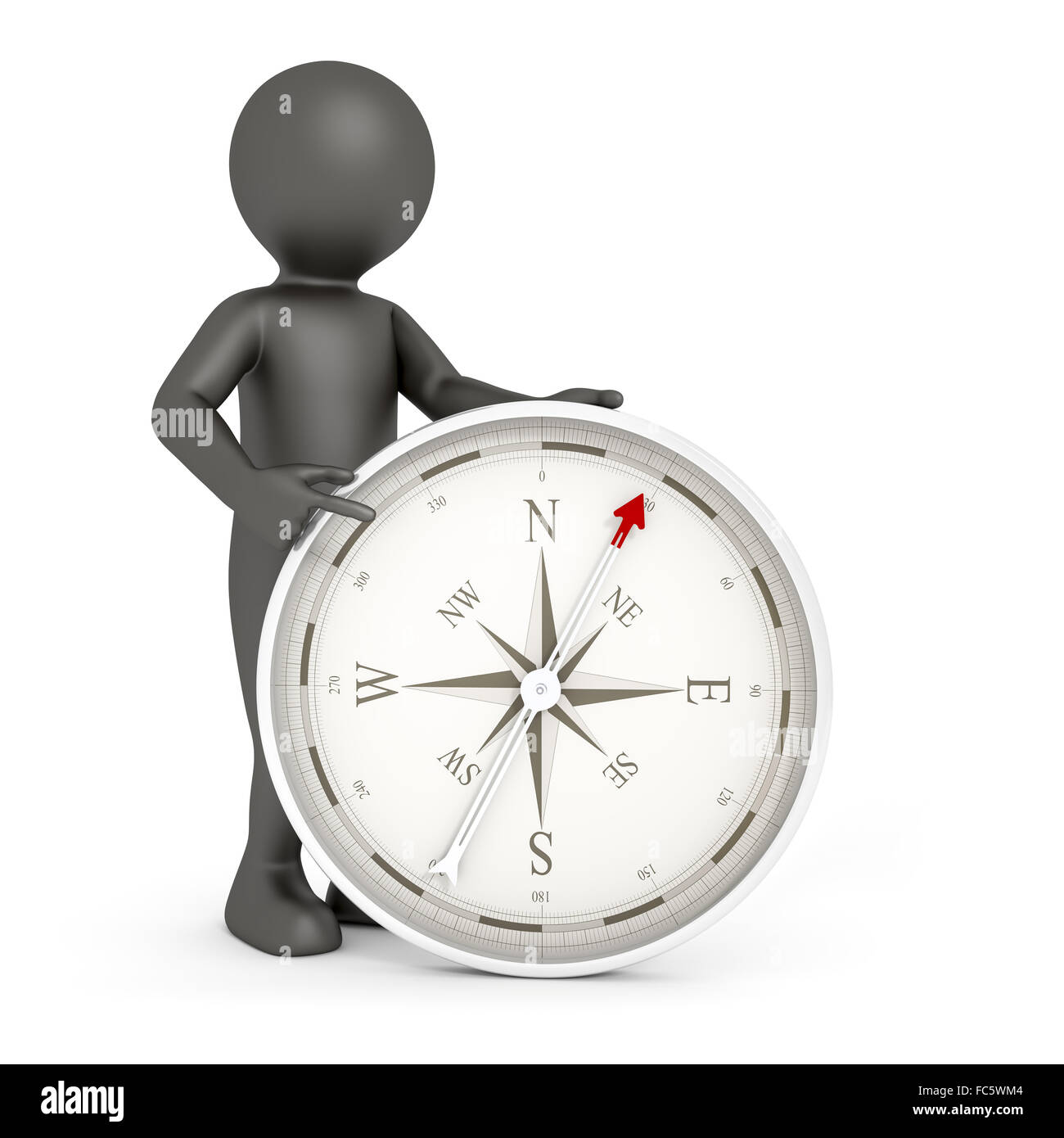man and compass Stock Photo Alamy