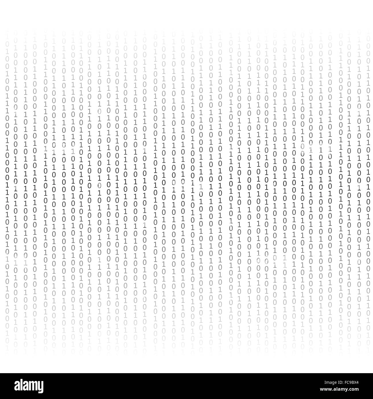 Abstract binary code background Black and White Stock Photos & Images