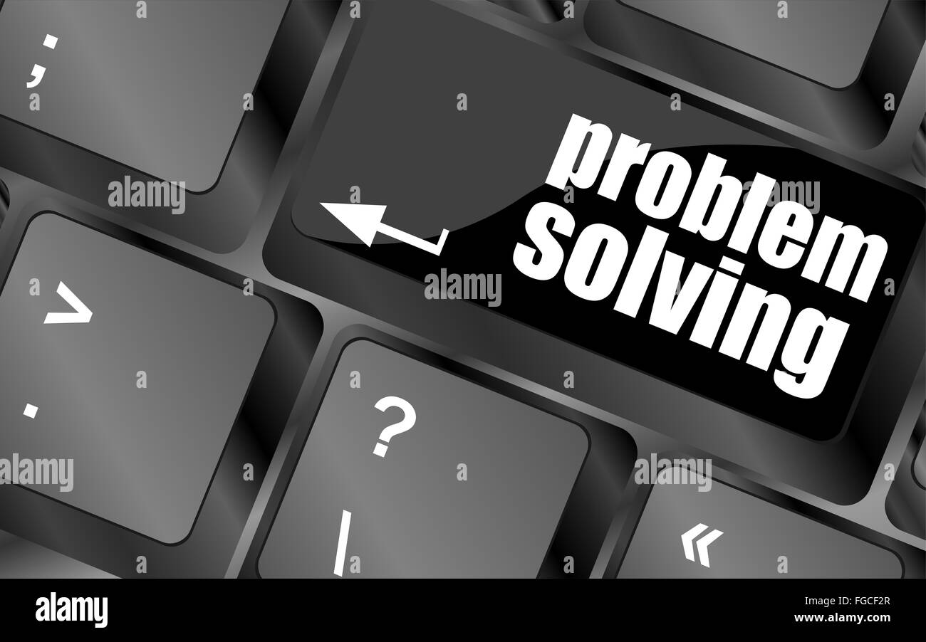 problem solving button on computer keyboard key Stock Photo Alamy
