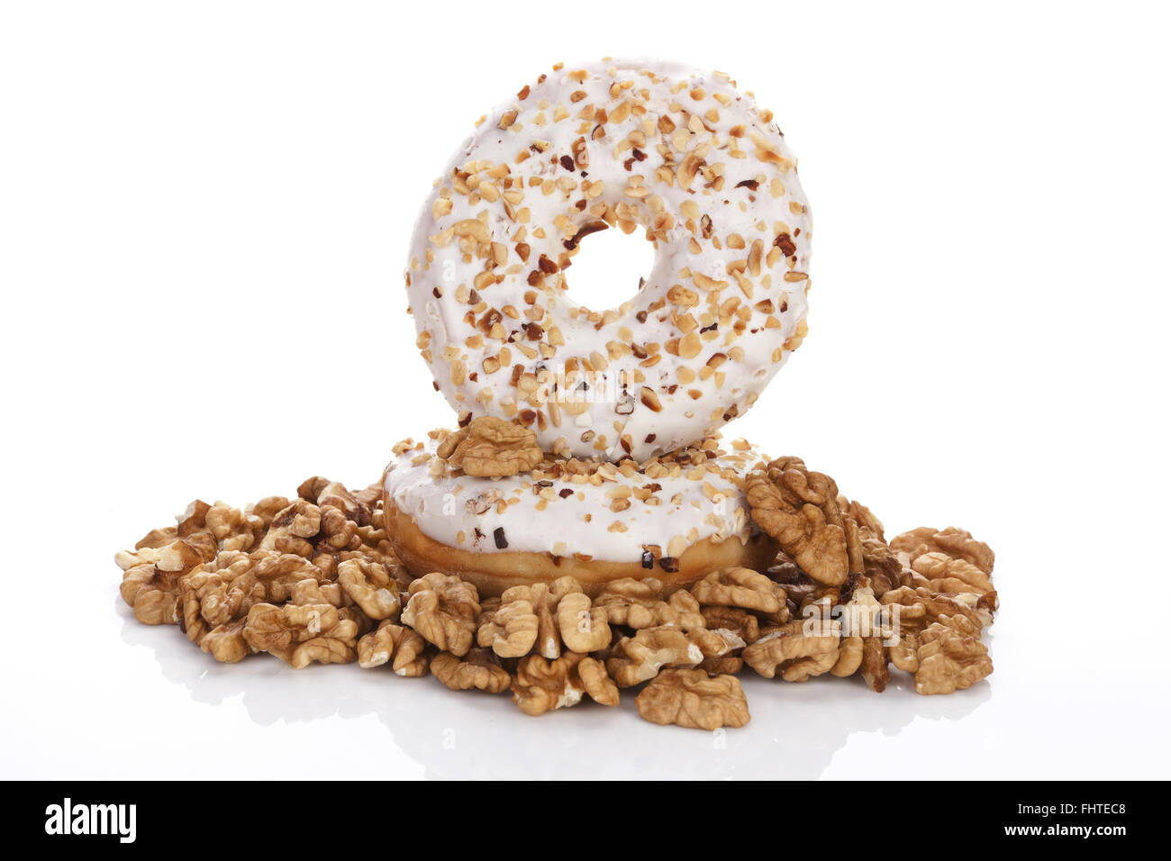 Donuts with nuts Stock Photo Alamy