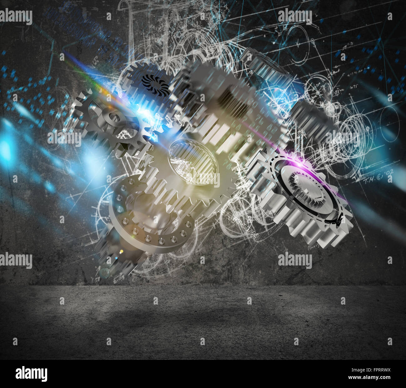 Build gear system Stock Photo Alamy