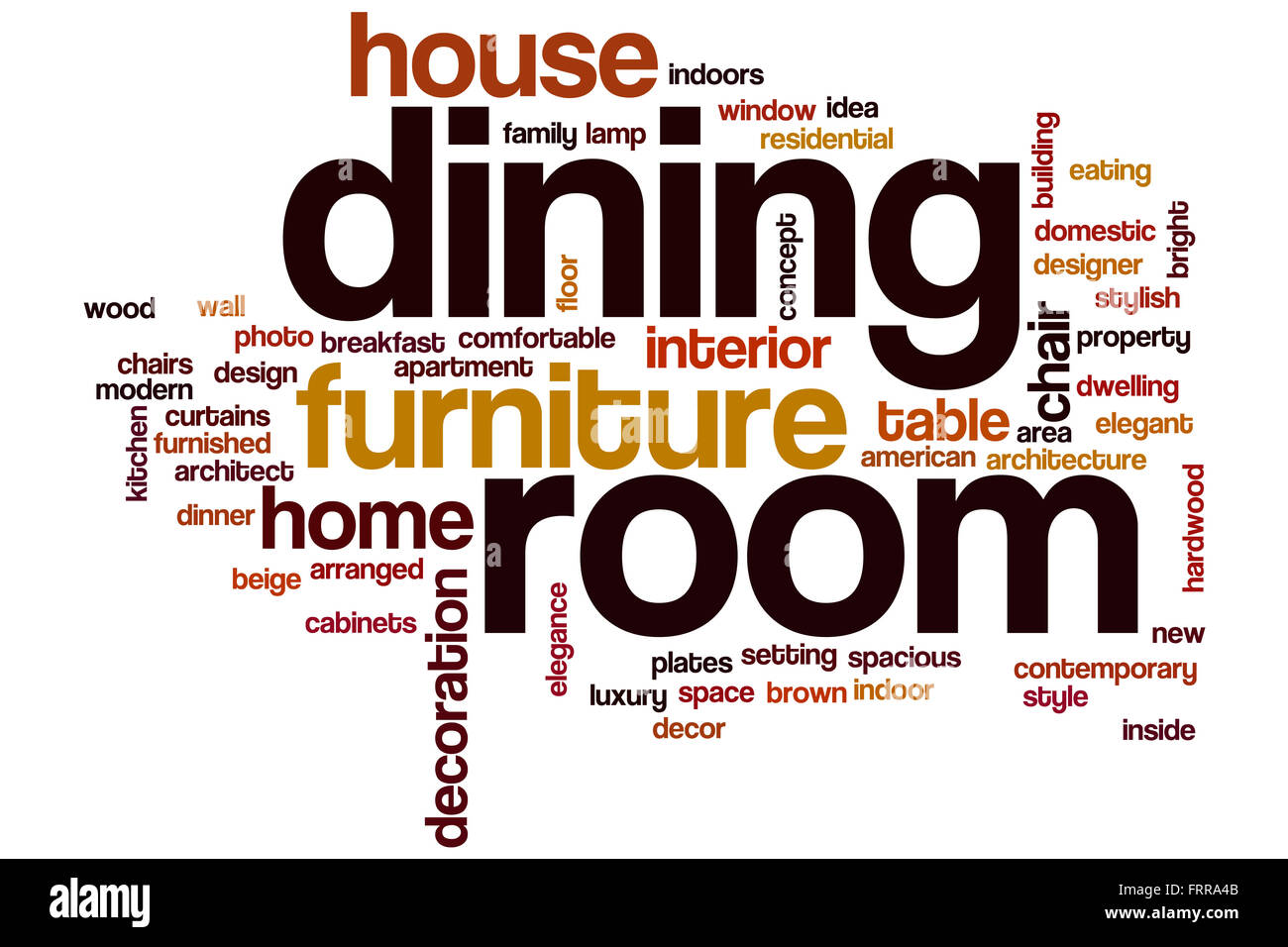 Dining room word cloud concept Stock Photo Alamy