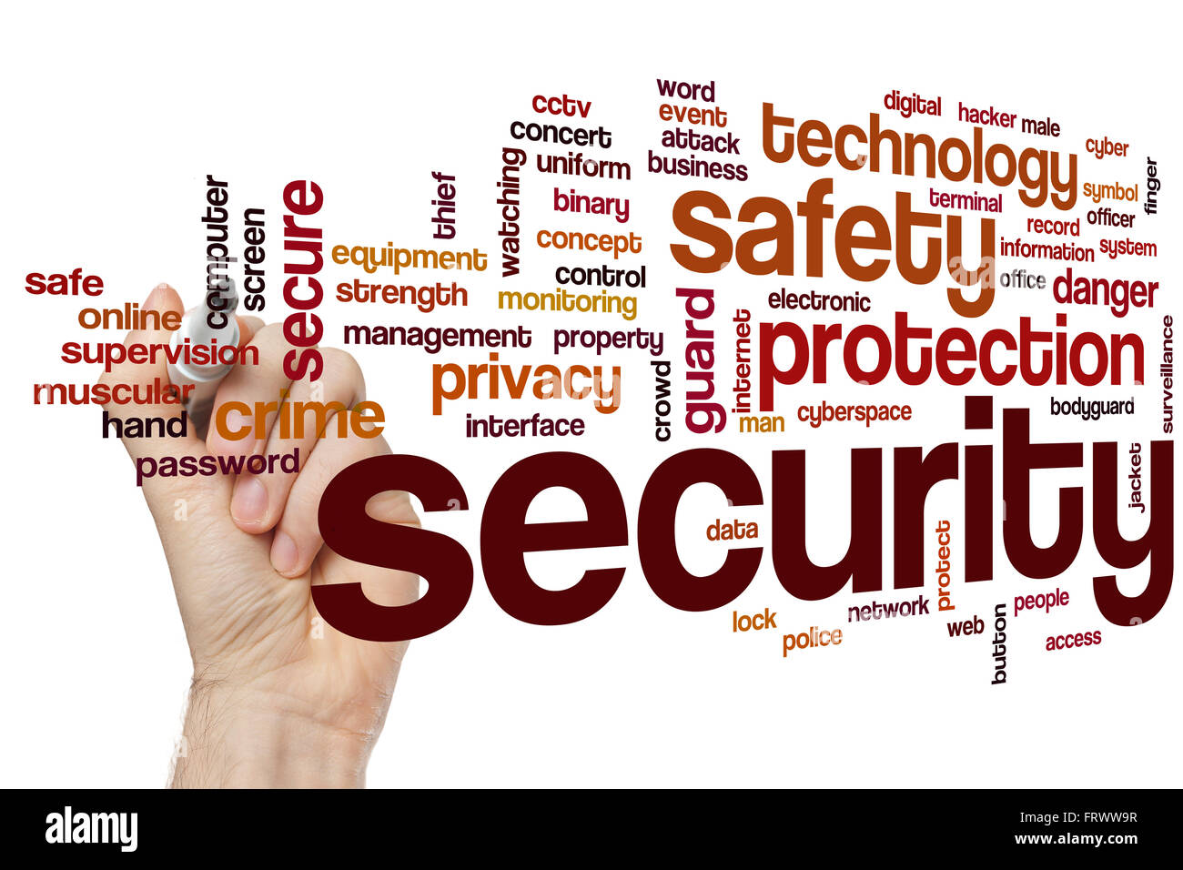 Security word cloud Stock Photo Alamy
