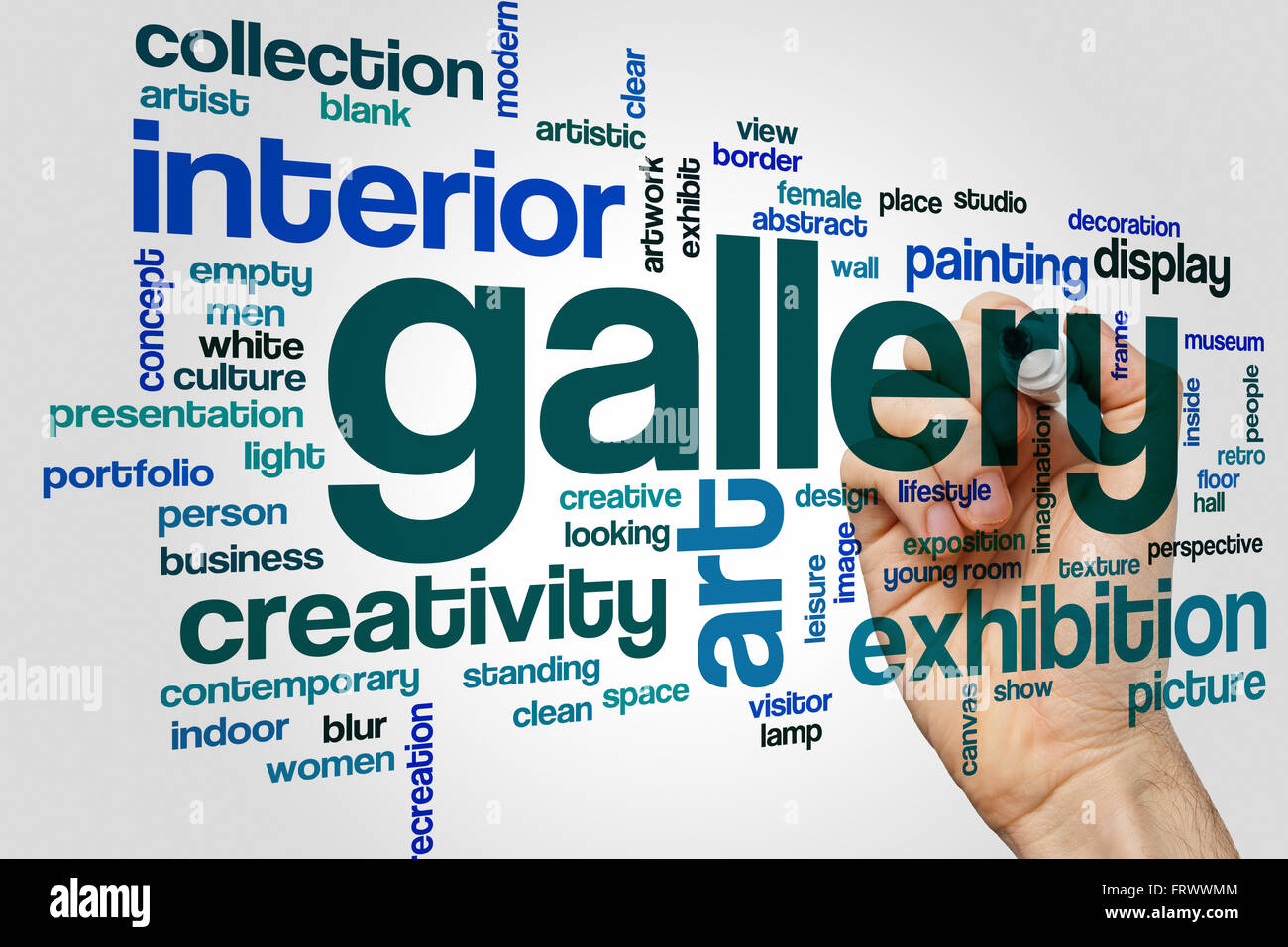 Gallery word cloud Stock Photo Alamy