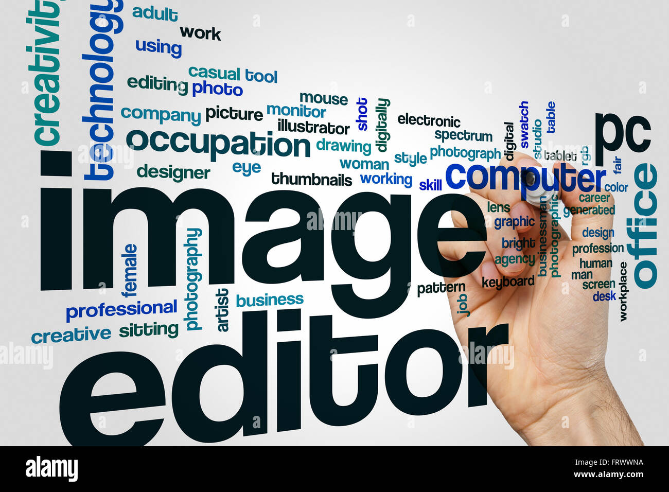 Image editor word cloud Stock Photo Alamy