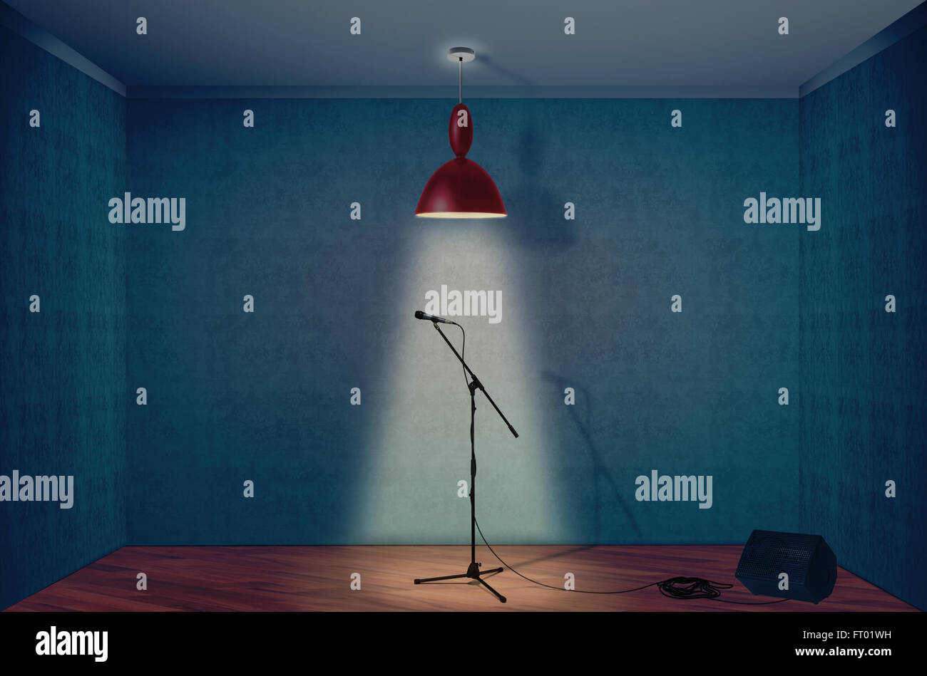 Blue microphone stand hi-res stock photography and images - Alamy