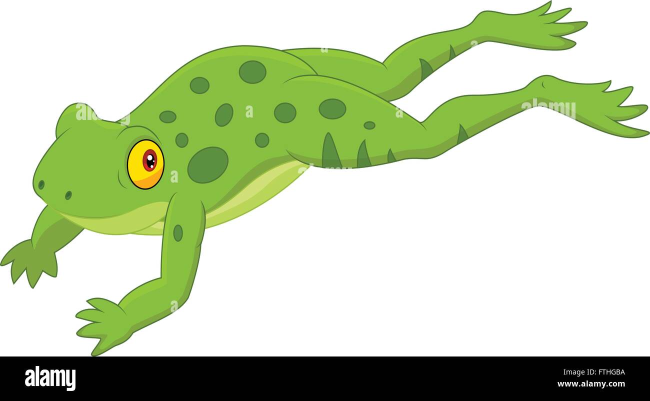 Cute frog jumping Stock Vector Image & Art Alamy