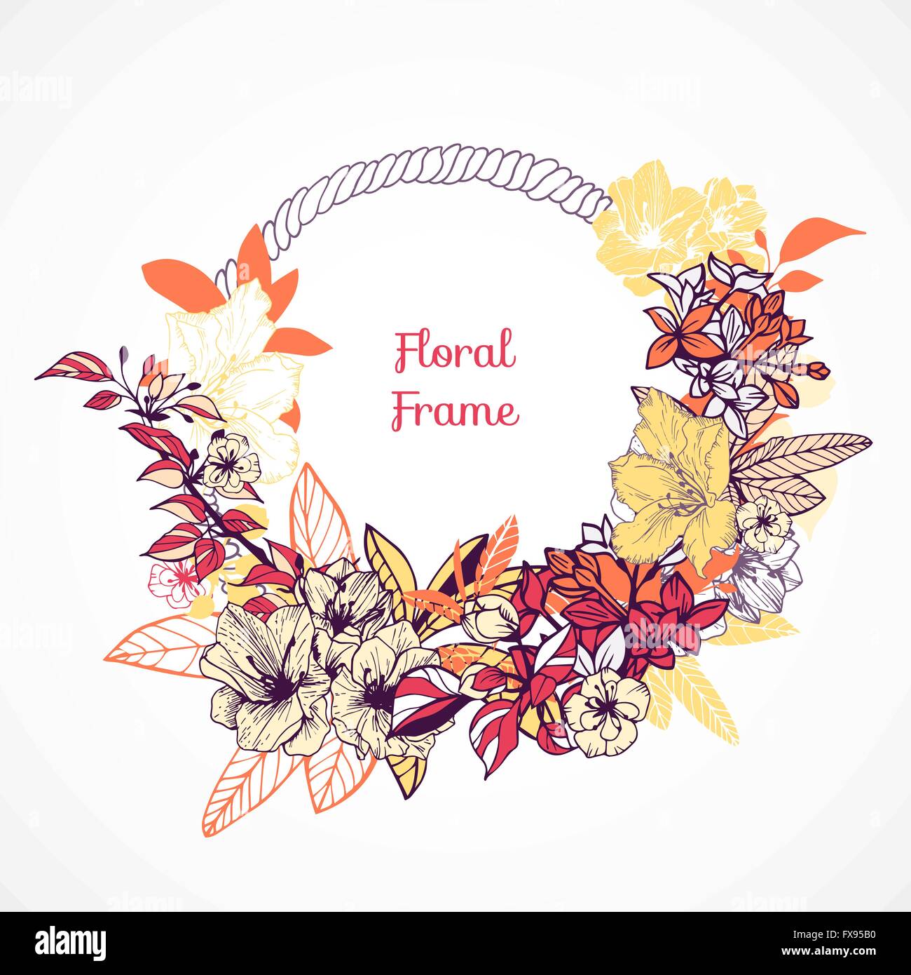 Floral frame template Stock Vector Image & Art Alamy
