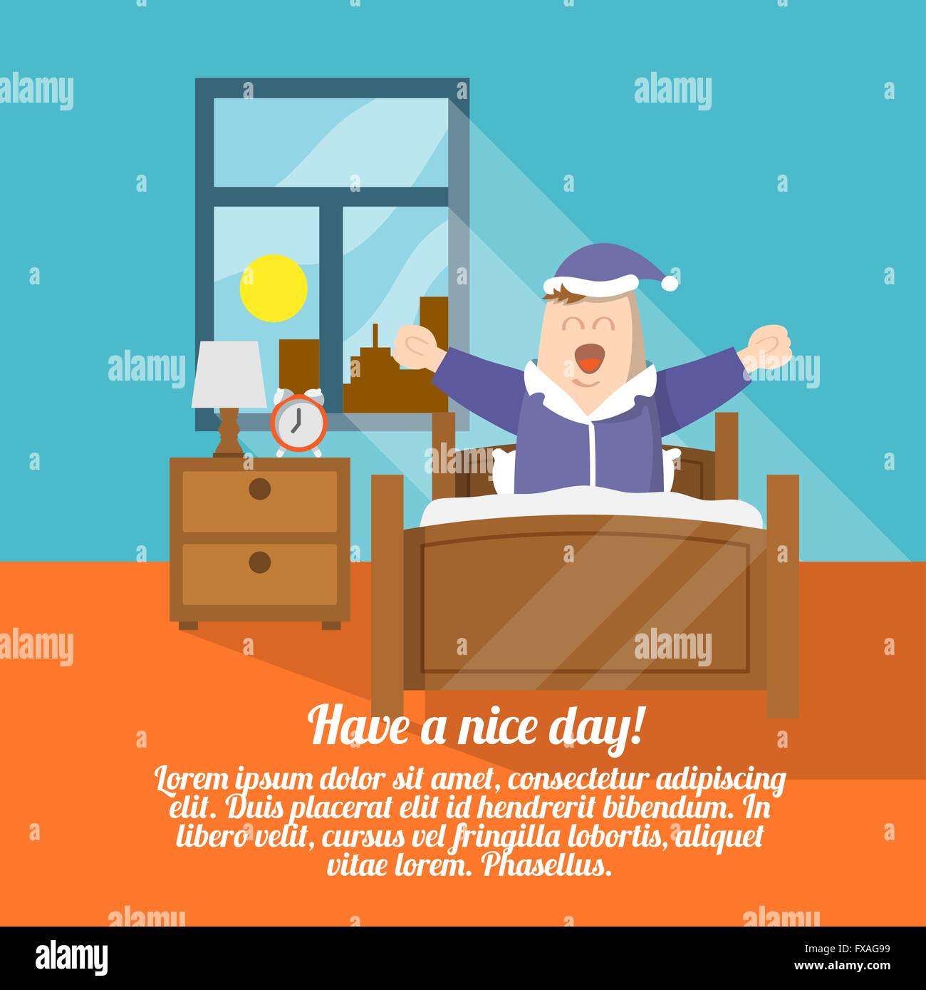 Waking up poster Stock Vector Image & Art Alamy