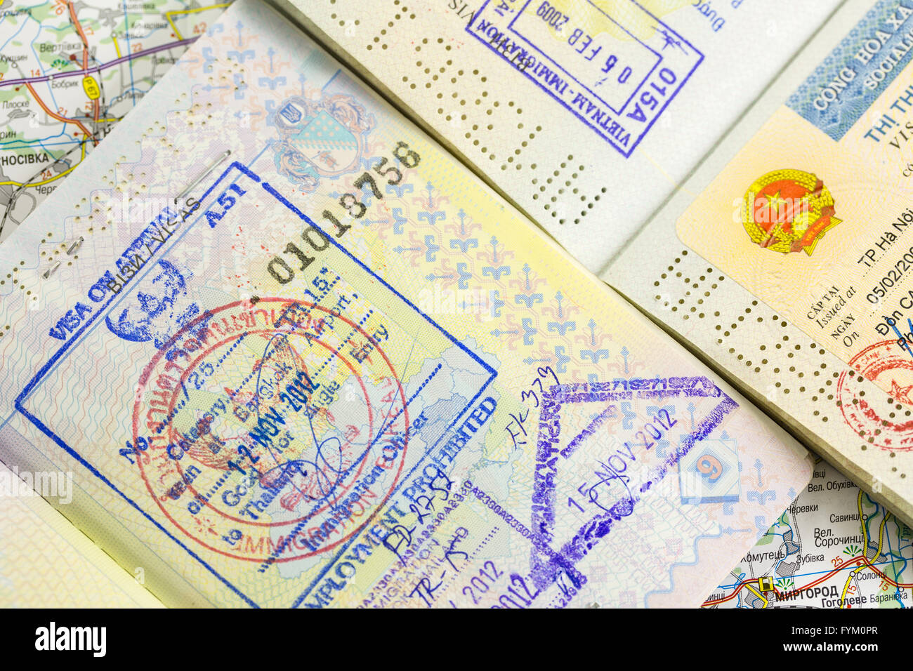 Visa stamp hires stock photography and images Alamy