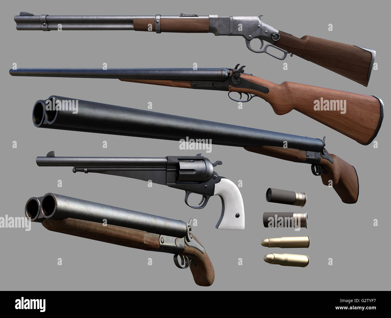 Cowboy with rifle hires stock photography and images Alamy