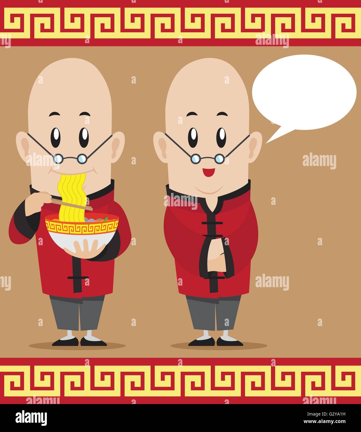 Noodle master Stock Vector Images Alamy