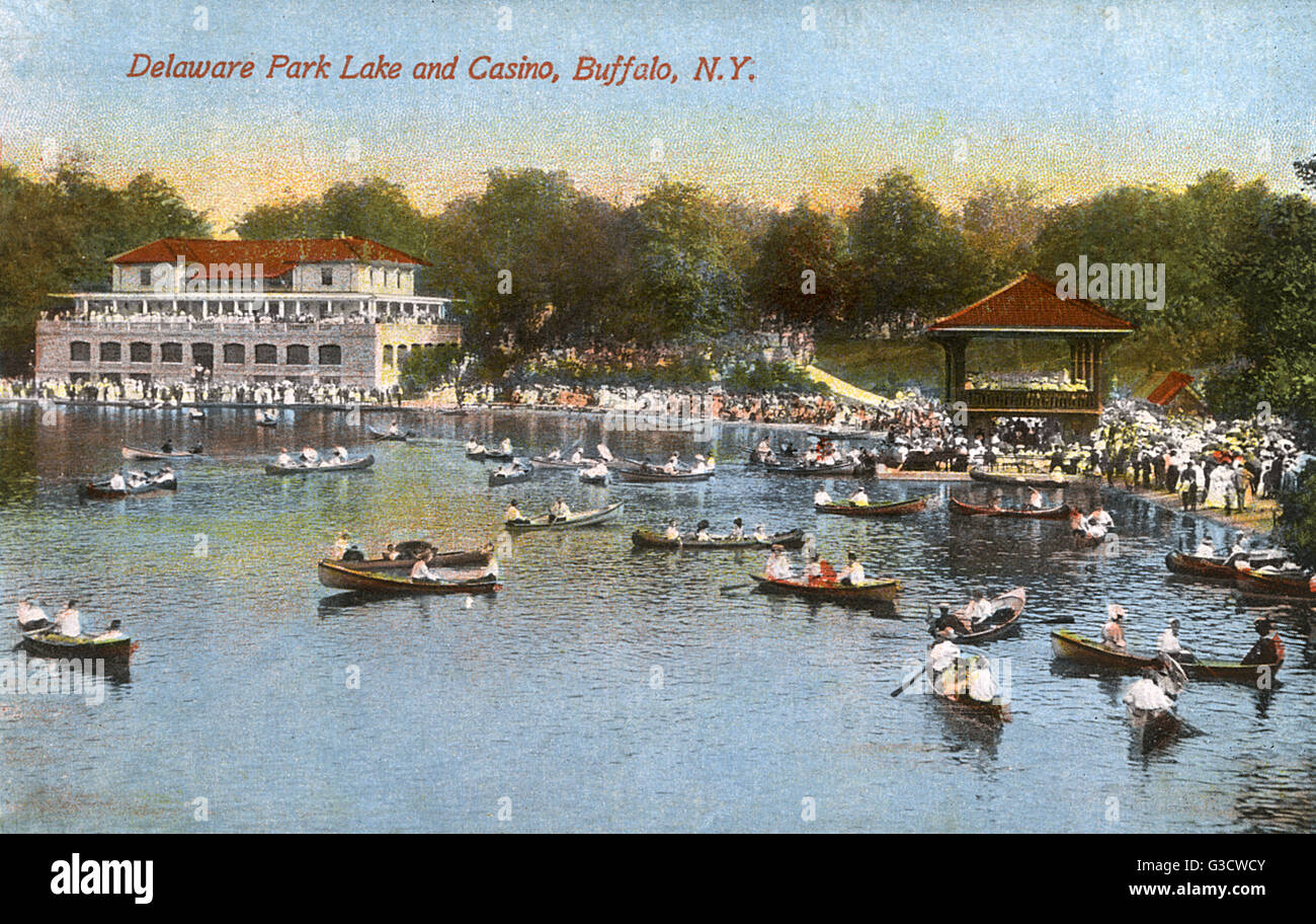 Delaware Park Lake, Buffalo, New York State, USA Stock Photo Alamy