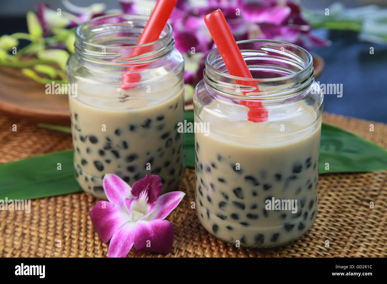 Tapioca milk tea Stock Photo Alamy