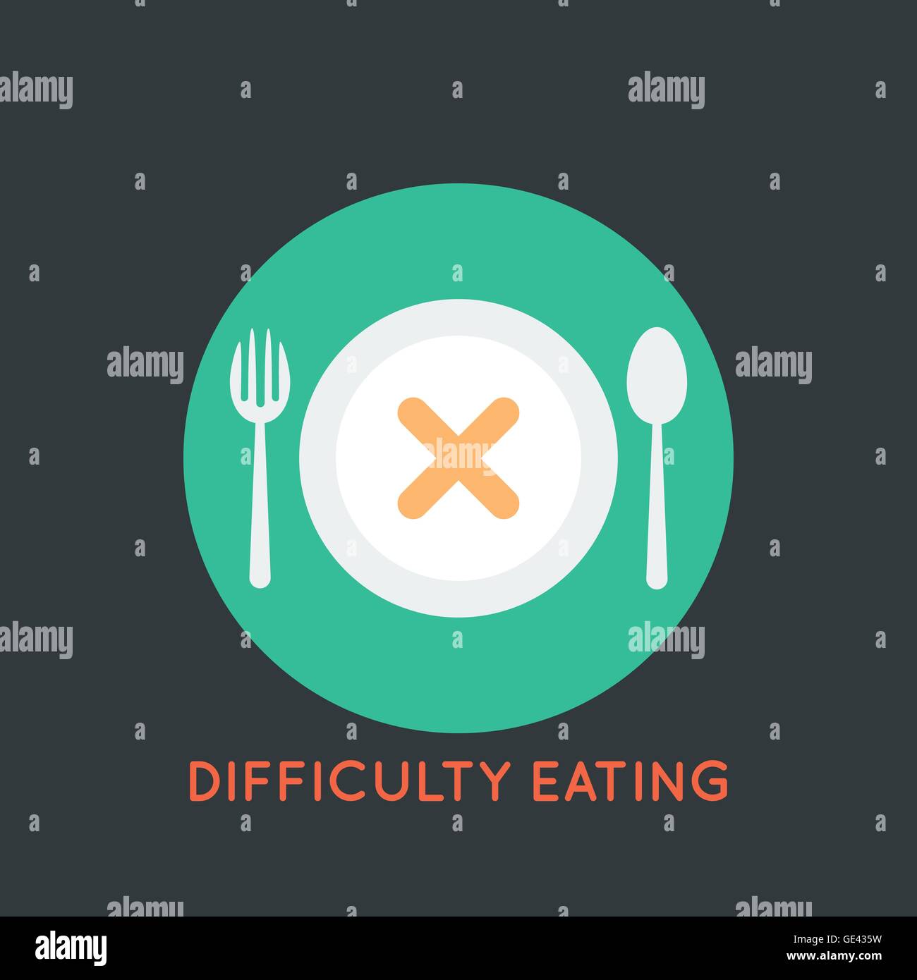 DIFFICULTY EATING vector Stock Vector Image & Art Alamy