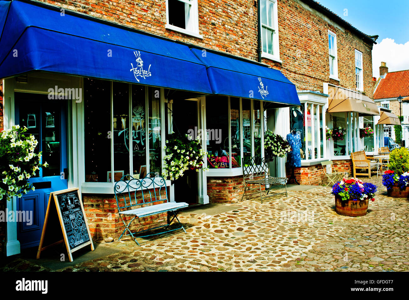 Cafe, Easingwold, Yorkshire Stock Photo Alamy