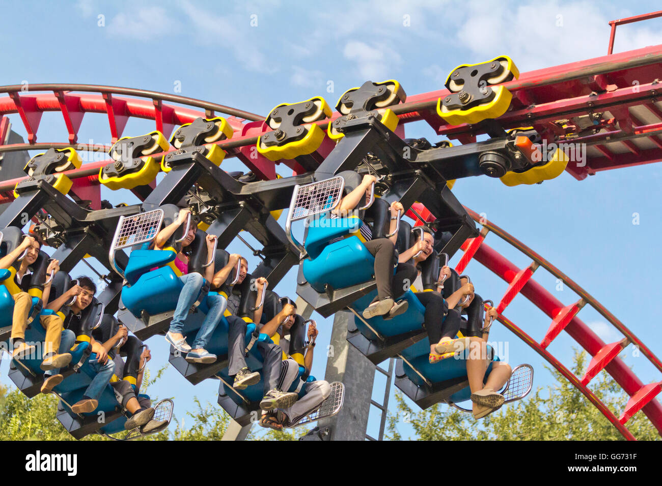 rollercoaster park Stock Photo Alamy