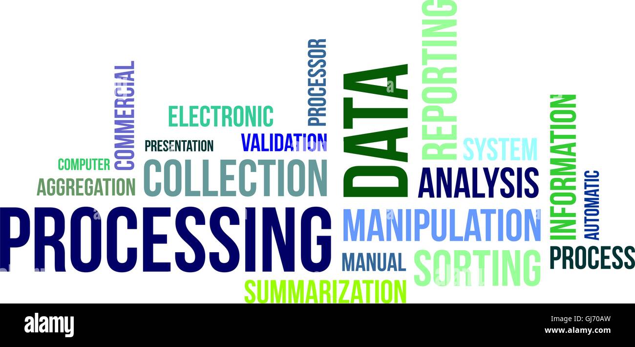word cloud data processing Stock Vector Image & Art Alamy