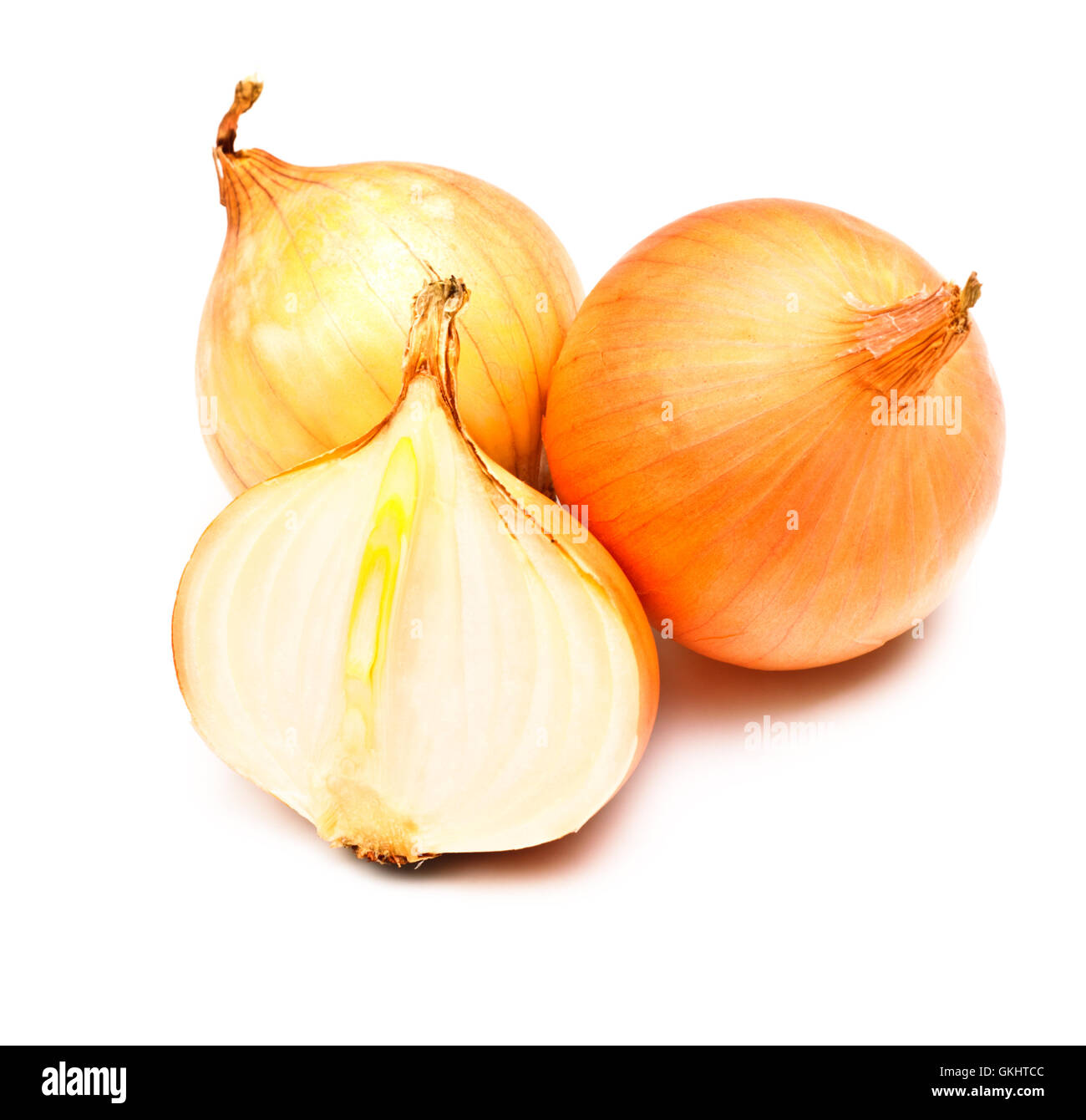 Three fresh onions Cut Out Stock Images & Pictures Alamy