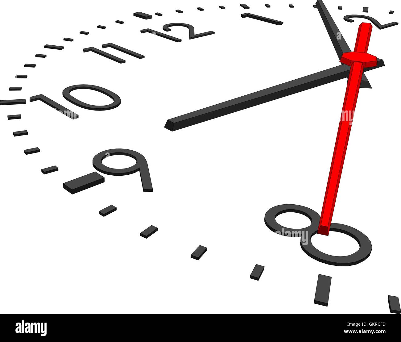 Clock numbers hands vector Stock Vector Images Alamy